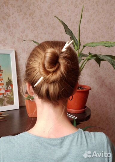 Заколки из дерева ручной работы