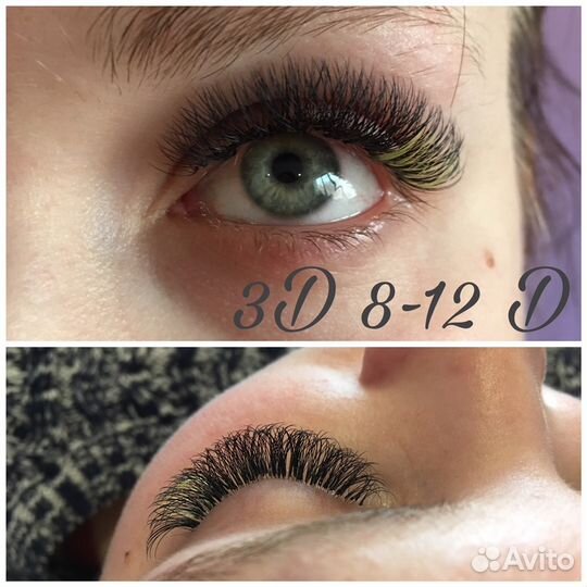 Наращивание ресниц, покрытие гель лаком