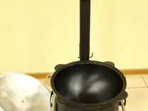 Казан и печь с дымоходом 12л