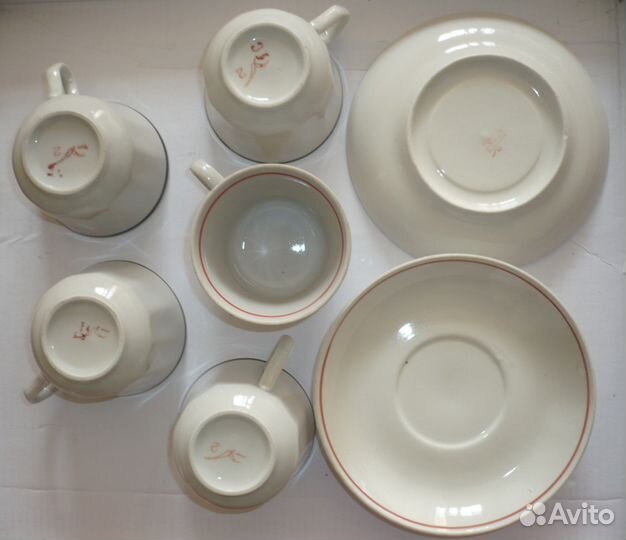 Кофейные чашки 1968г. Краснодарский фарфор