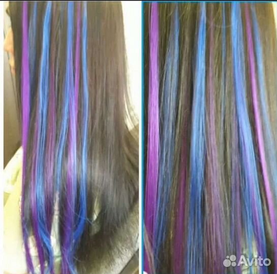 Цветные пряди для волос