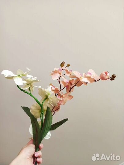 Искусственные цветы большой букет разных б/у