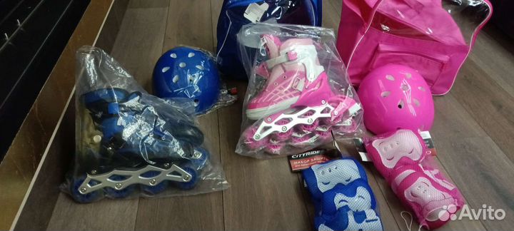Детские ролики и защита 34 38