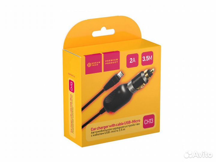 Автомобильное зарядное устройство dream CH13, 3,5м