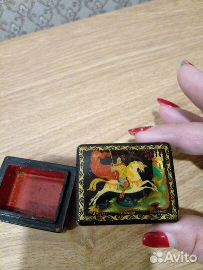Шкатулка лаковая СССР
