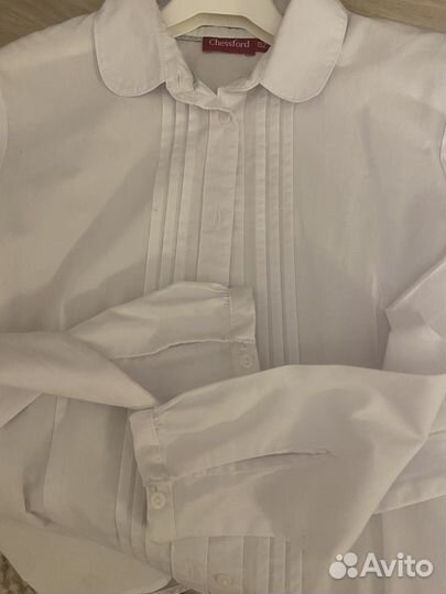 Блузка рубашка школьная 140-146 пакетом