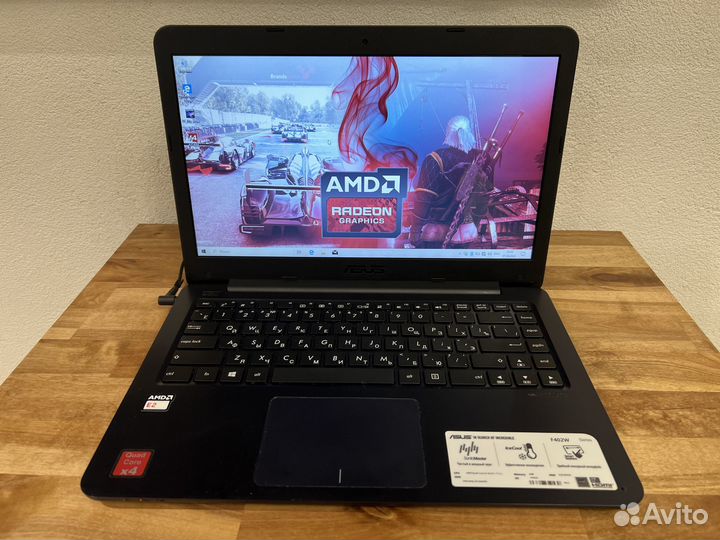 2020 быстрый ультрабук Asus 4 ядра 4Gb SSD32+240Gb