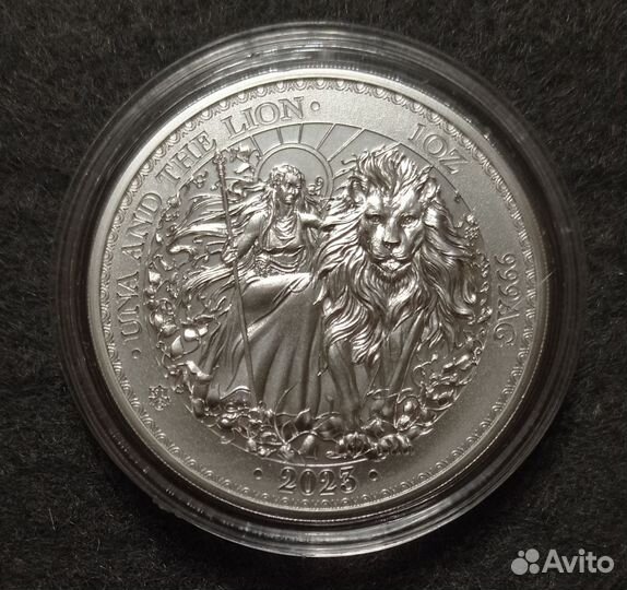 Монета Остров Святой Елены 2023 Уна и лев Серебро