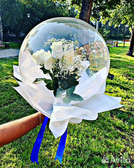 Живые цветы в шаре