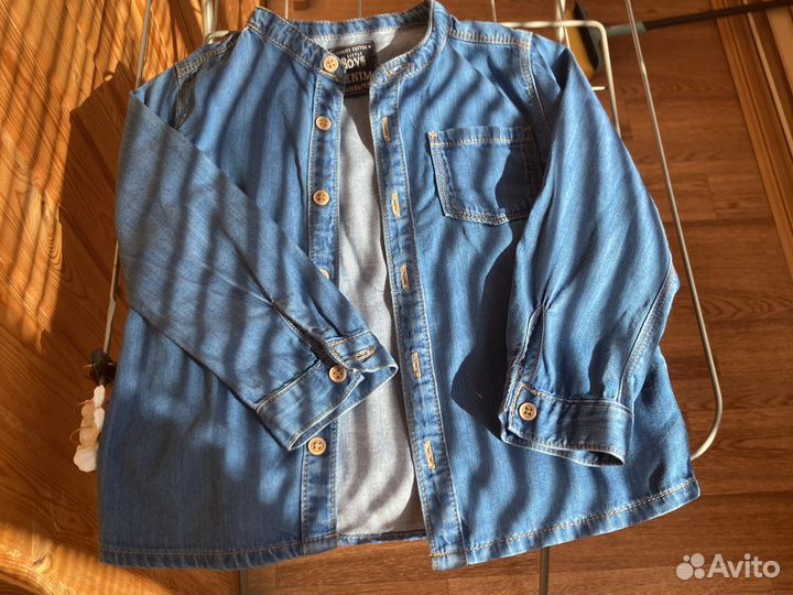 Джинсовая детская рубашка