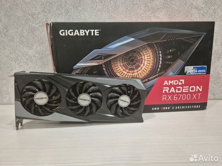 Видеокарта rx 6700xt gigabyte идеальное состояние