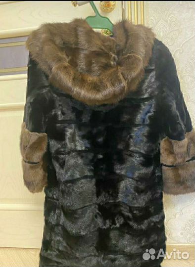 Шуба норковая с капюшоном новая
