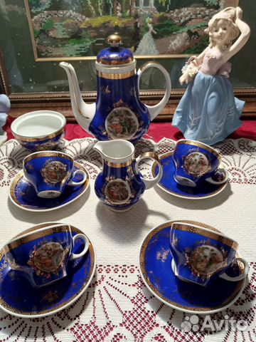 Кобальт. Кофейный сервиз. Германия