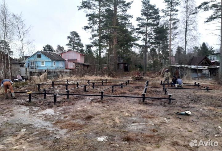 Винтовые сваи под ключ. Свайно винтовой фундамент