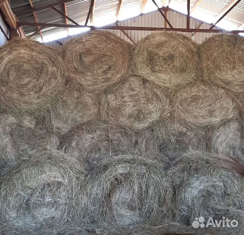 Сено, солома в рулонах