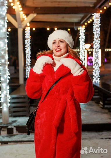 Шуба из экомеха женская