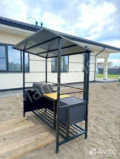 Мангал с крышей