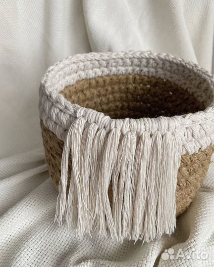 Корзинки из джута и полиэфирного шнура