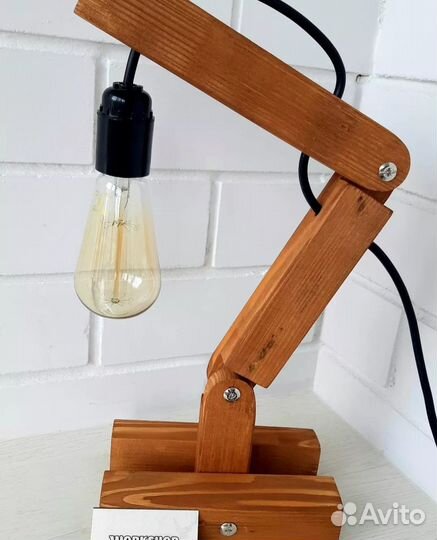 Деревянные светильники в стиле лофт