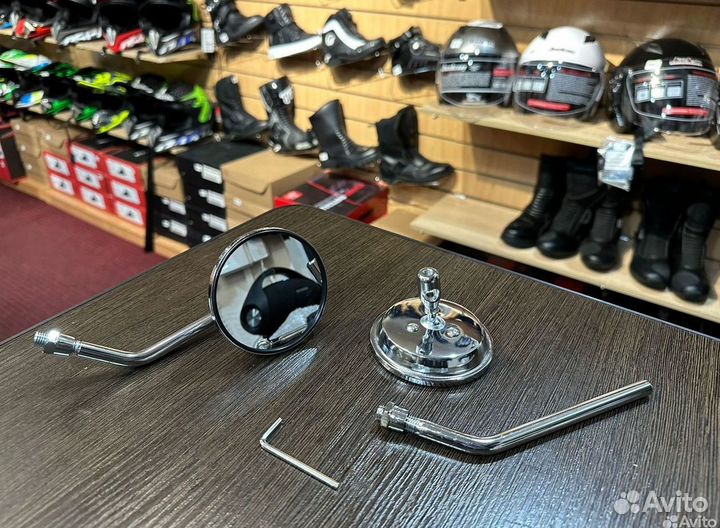 Зеркала хром для мото 10мм