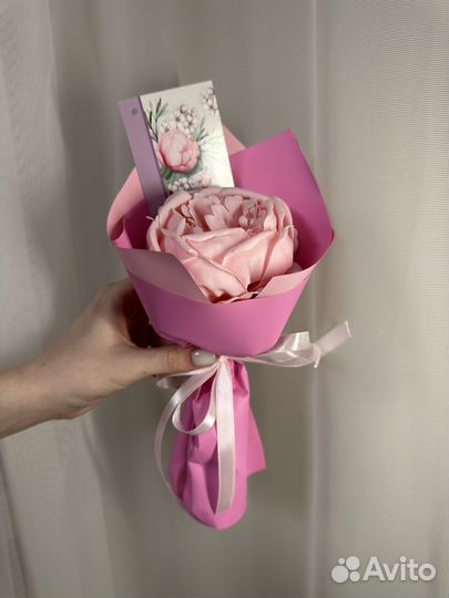 Мыльный пион цветок букет на подарок