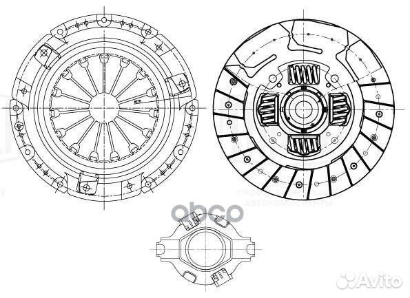 Сцепление в сборе для а/м Hyundai Porter