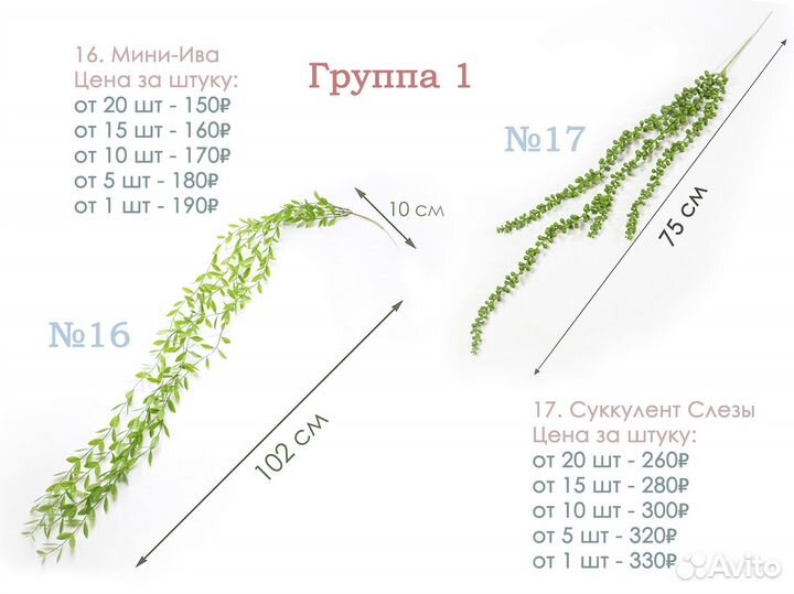 Искусственные растения, цветы, зелень для декора