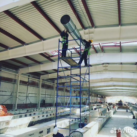 Монтаж промышленной вентиляции