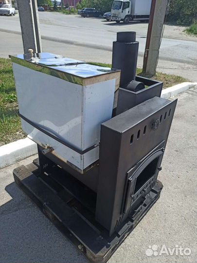 Банная печь на три помещения конвекция Гризли