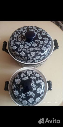 Набор кастрюль новый жаропрочная керамика