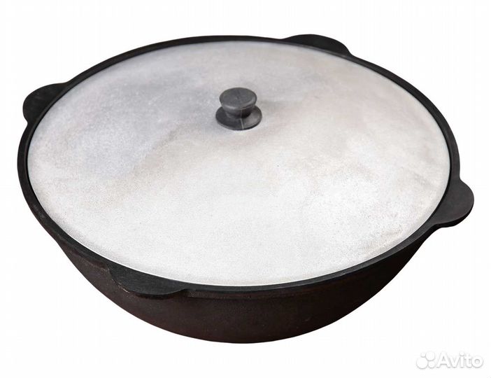 Казан узбекский чугунный 12 л новый
