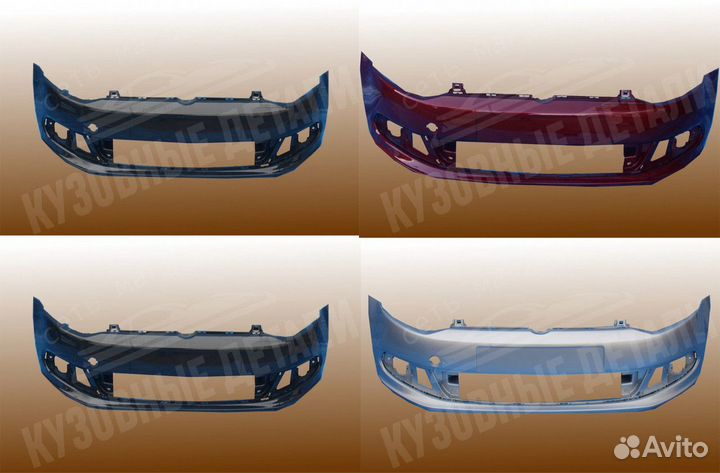 Бампер передний Volkswagen Polo седан 2010-2015г