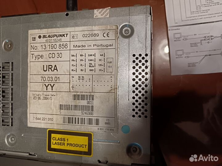 Магнитола blaupunkt CD30