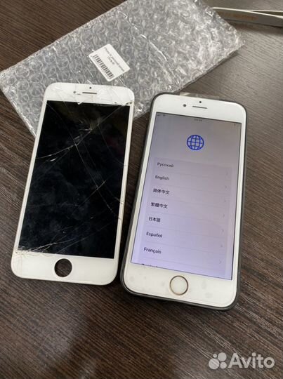 Экран на iPhone 6s 32 гб розовый