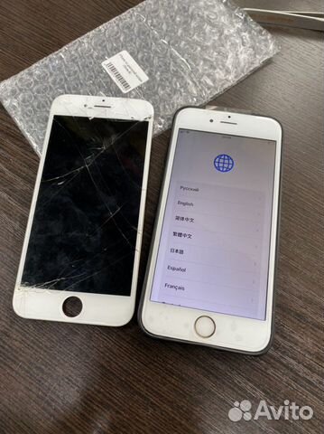 Экран на iPhone 6s 32 гб розовый