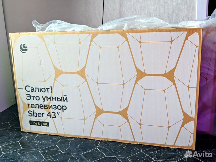 Новый телевизор 43 дюйма Sber SDX-43U4124 Гарантия