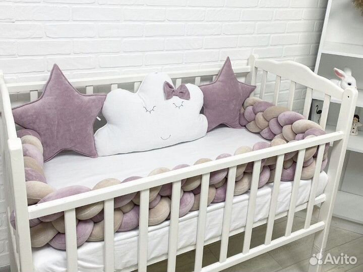 Бортик коса в кроватку