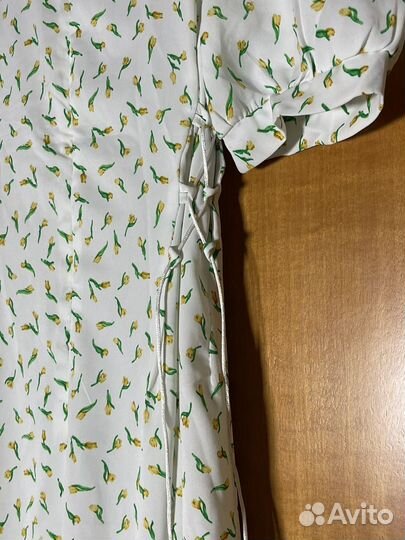 Платье с завязками на талии, летнее 42