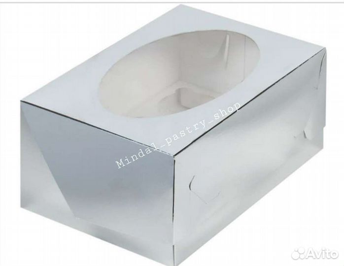Коробка для капкейков, пирожных, рулетов и кексов