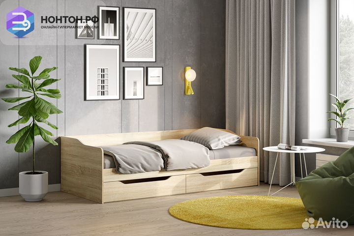 Кровать Флай дуб сонома