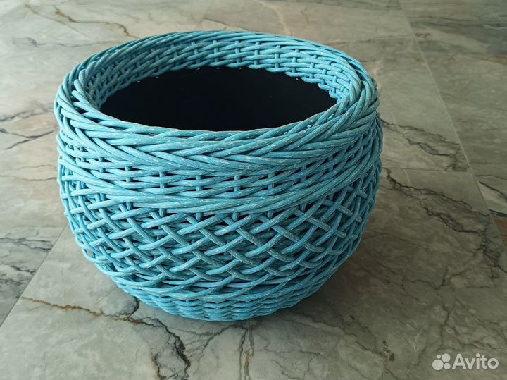 Набор кашпо из ротанга