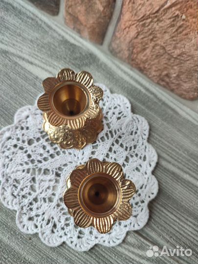 Подсвечник латунь