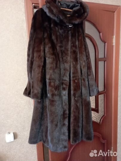 Шуба норковая с капюшоном р50