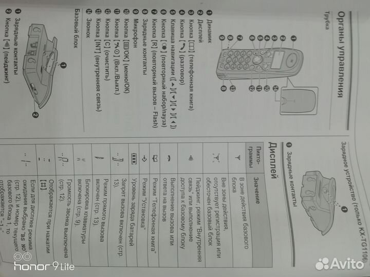 Panasonic домашний беспроводной (радиотелефон)