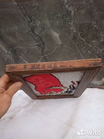 Панно вышивка СССР, холст, творчество