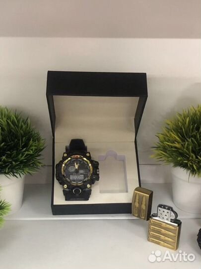 Часы casio g shock + зажигалка, подарочный набор