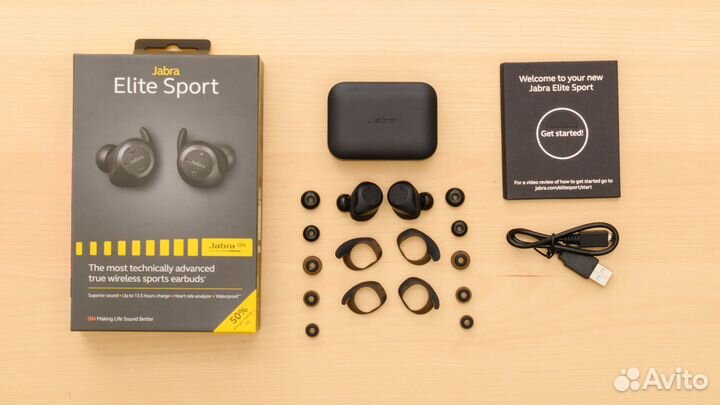 Беспроводные наушники Jabra Elite Sport Чёрные