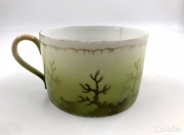 Чайная пара 19 век, Гарднер. Состояние на фото