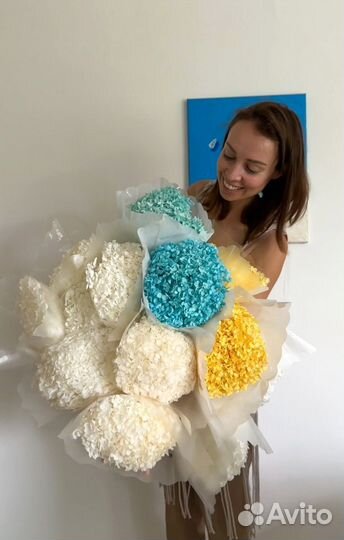 Сухоцветы Гортензия стабилизированная