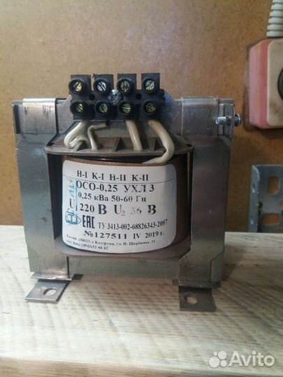 Понижающий трансформатор 220/36